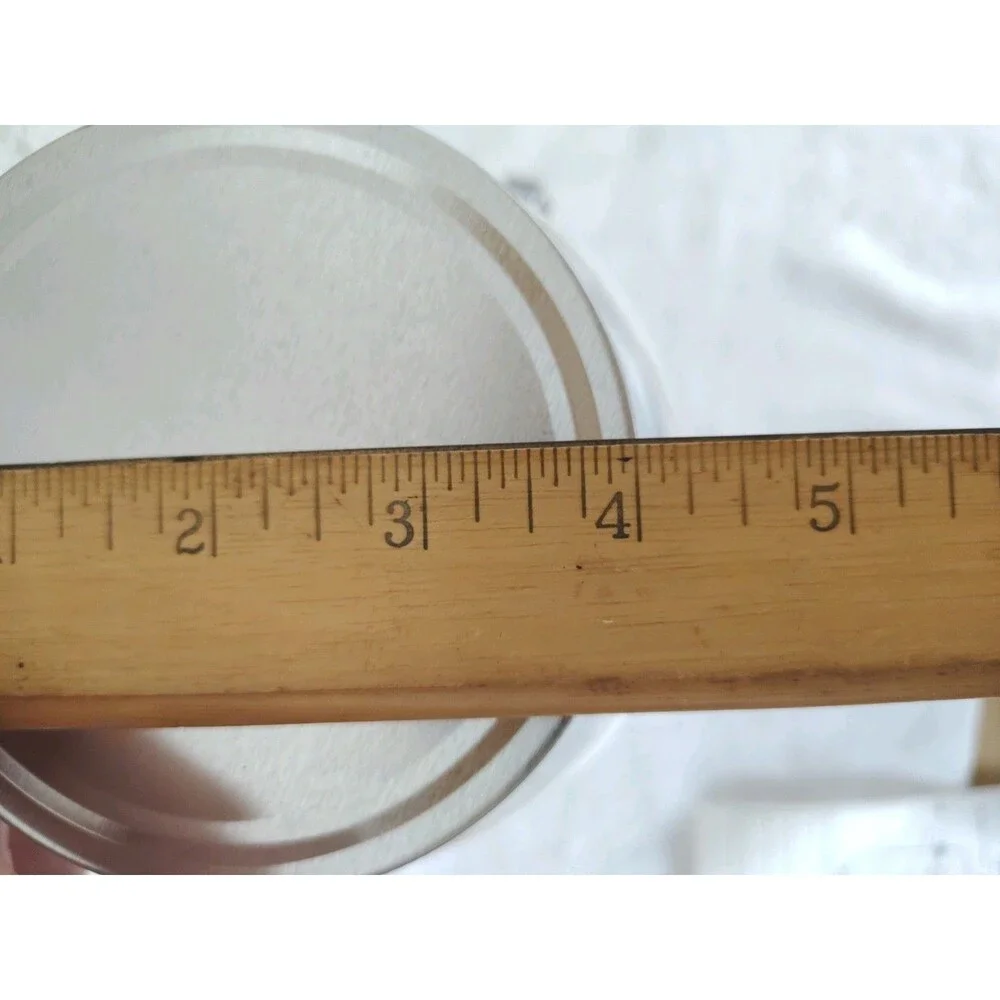 Glass Beverage Dispenser Jar Clear Round  Metal Lid Spigot 1 Gallon
